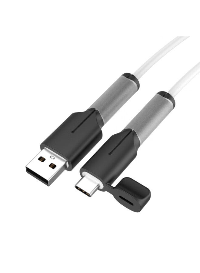 Linkstone Protective Sleeve For Type-c+usb Cable, Silicone Charging Cord Anti-break Head Winder, Clip Connector, Universal Anti-breaking Wire Management For Apple And Android Chargers - Image 1