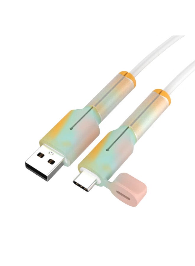 Linkstone Protective Sleeve For Type-c+usb Cable, Silicone Charging Cord Anti-break Head Winder, Clip Connector, Universal Anti-breaking Wire Management For Apple And Android Chargers - Image 2