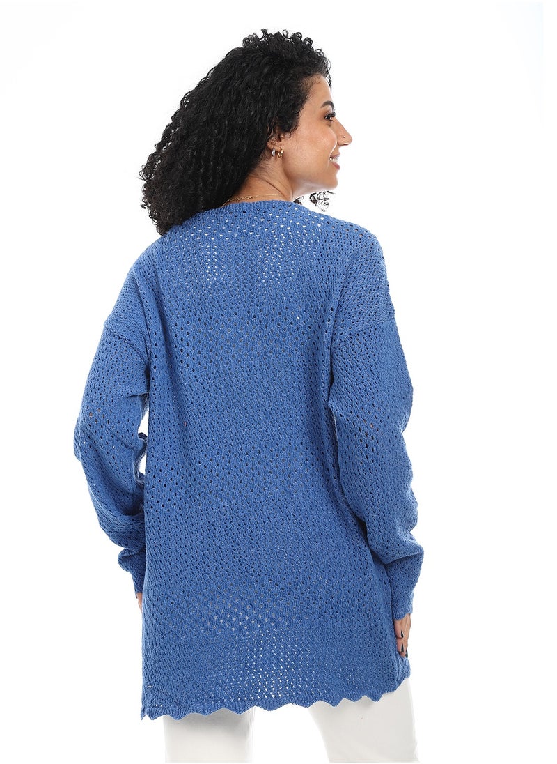 Caesar Women Wool Long Pullover Round Neck  - Image 4