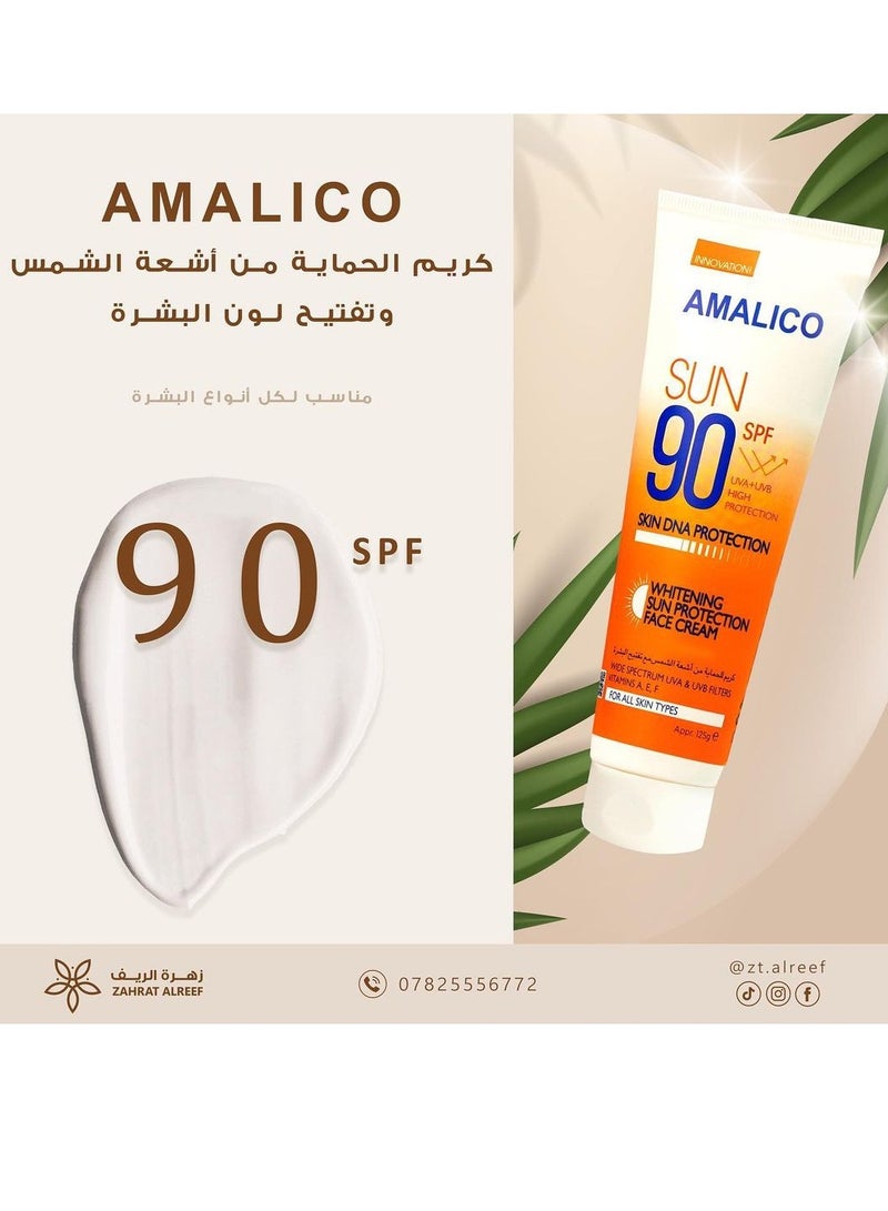اماليكو كريم تفتيح الوجه للحماية من الشمس بعامل حماية من الشمس SPF90 125 جم - Image 3