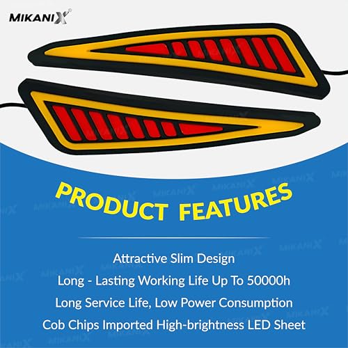 OBEROI'S TRADERS R15 V2 / V3 / V4 & M Waterproof Flexible Strip Rear DRL Light with Running LED Indicator for Yamaha R15 All Model Bikes (RED & AMBER) - Image 3