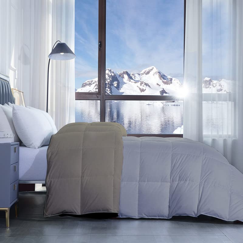 Razzai MammaYo Razzai Down Alternative Soft Quilted 300 GSM All Weather Comforter (90" x 100" Inches/228cm x 254cm) - Double Bed Comforters|Silver/Beige| TC - 400 - Image 3