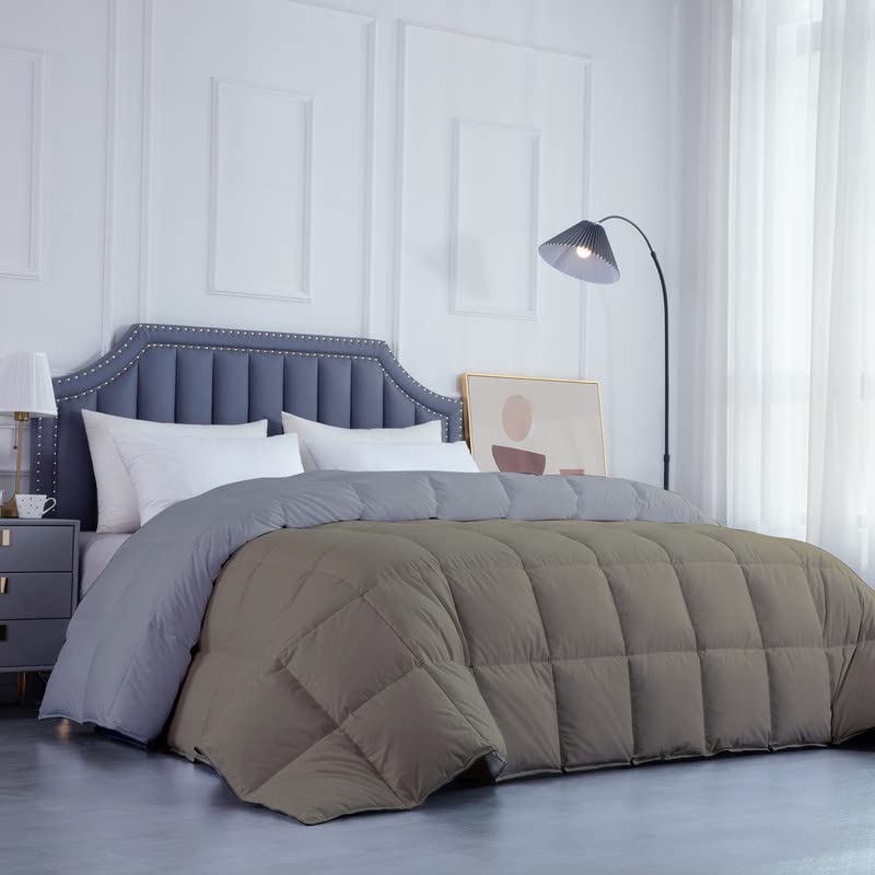 Razzai MammaYo Razzai Down Alternative Soft Quilted 300 GSM All Weather Comforter (90" x 100" Inches/228cm x 254cm) - Double Bed Comforters|Silver/Beige| TC - 400 - Image 2