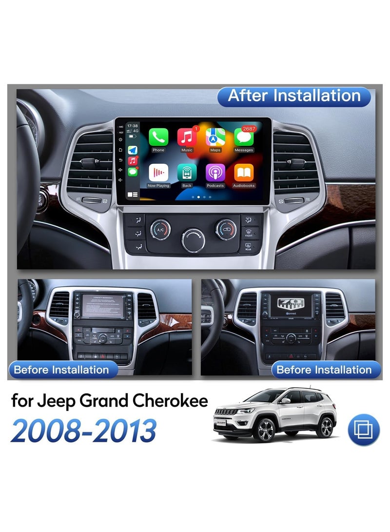 SHEZA STAR Android Car Stereo for Jeep Grand Cherokee WK 2008-2013 1GB RAM 32GB ROM 9 Inch Support MirrorLink WiFi BT, 2.5D IPS Touch Screen with AHD Camera Included - Image 3