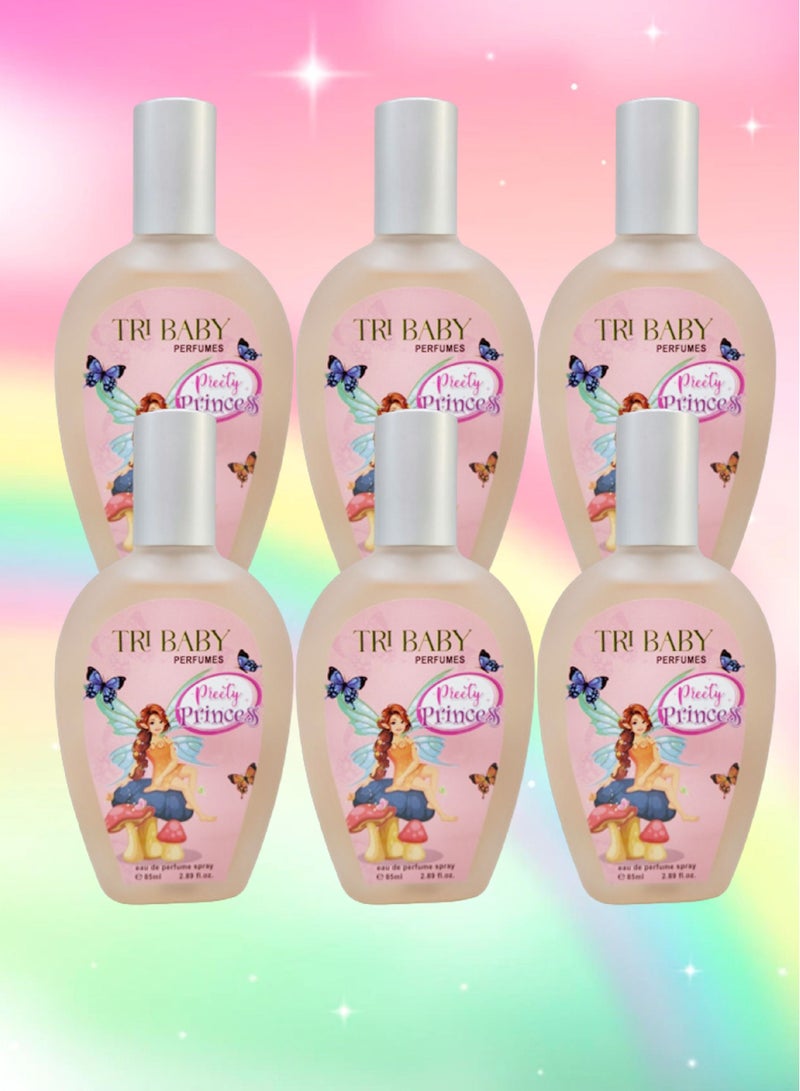 Princess 6 Pieces Tri Baby Princess Perfume 85 Ml EDP - Image 1