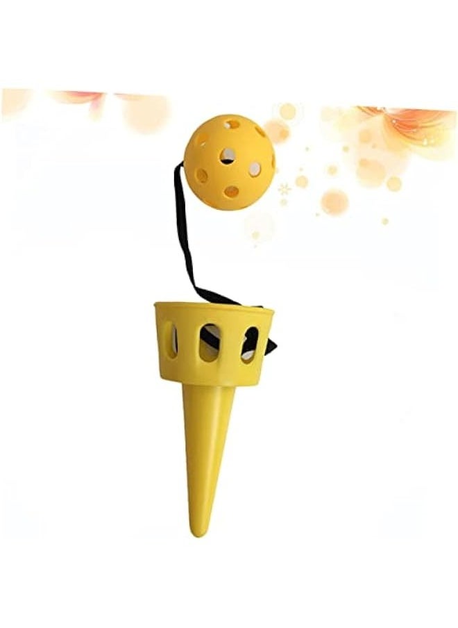 Generic - 1 Set Yellow Suction Ball Toy Ball in a Cup Toy and Cup Game Catch Ball in Cup Game in Cup Game Japanese Ball Cup Game Outdoor Ball String Parent-child - Image 1