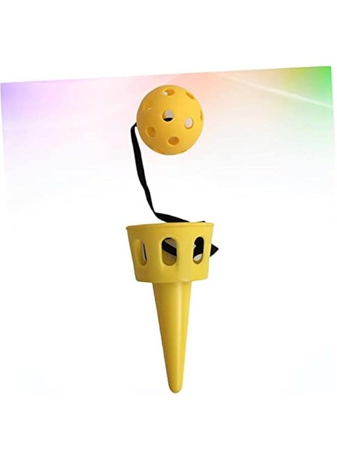 Generic - 1 Set Yellow Suction Ball Toy Ball in a Cup Toy and Cup Game Catch Ball in Cup Game in Cup Game Japanese Ball Cup Game Outdoor Ball String Parent-child - Image 1
