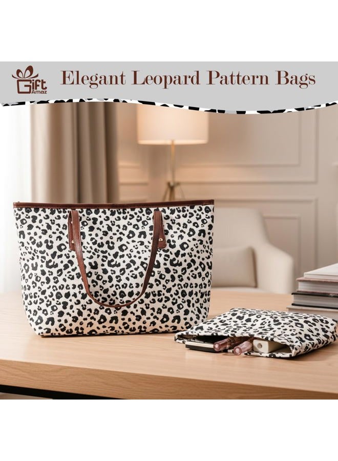 GiftAmaz White Leopard Gifts for Women, Leopard Print Get Well Gift for Women, Self Care Office Gifts Cheer Up New Job Set, Unique New Beginnings Christmas Gift Basket for Mom Wife Friends - Image 3