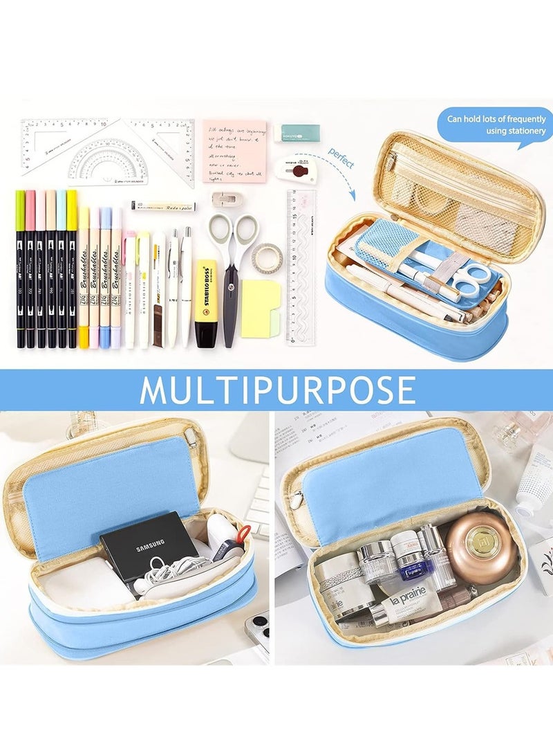 Loquat Pencil Case Expandable Pen Bag Big Capacity Storage with Zipper Large Pencil Pouch Stationery for School Supplies - Image 3