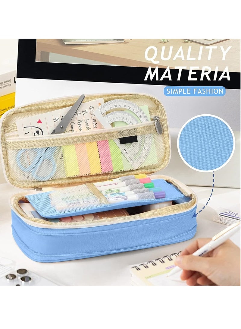 Loquat Pencil Case Expandable Pen Bag Big Capacity Storage with Zipper Large Pencil Pouch Stationery for School Supplies - Image 2