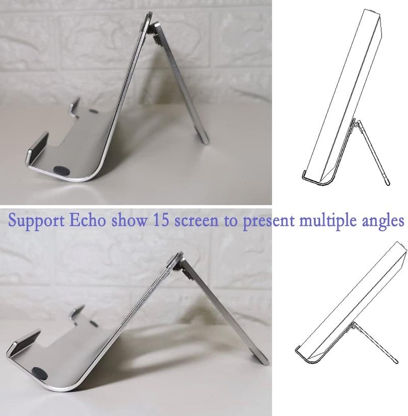 ATOPHK حامل مائل لـ Echo Show 15 باللون الفضي MY041-02 - Image 4