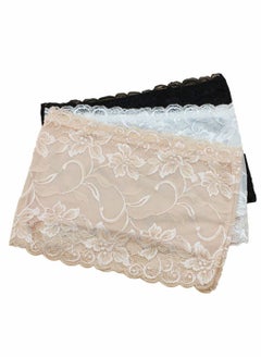 3 Pcs Women Floral Lace Bandeau, Bra Tube Top, Stretchy Strapless Seamless Chest Wrap for Daily Favor