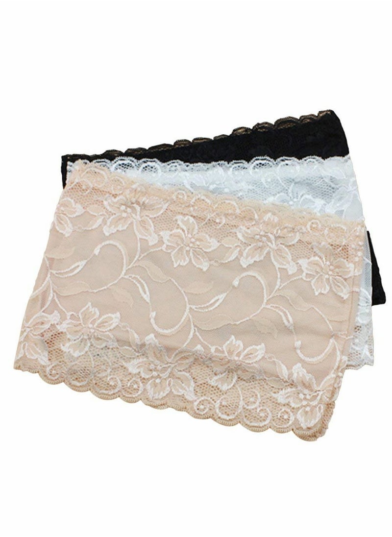 SYOSI - 3 Pcs Women Floral Lace Bandeau, Bra Tube Top, Stretchy Strapless Seamless Chest Wrap for Daily Favor - Image 1
