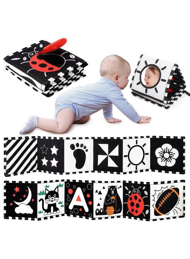 URMYWO Black and White Baby Toys, Tummy Time High Contrast Newborn Toys 0-3 Months, Soft Baby Book, Visual Stimulation Montessori Sensory Infant Toys 0-6-12 Months, Shower Gift for Boys Girls - Image 1
