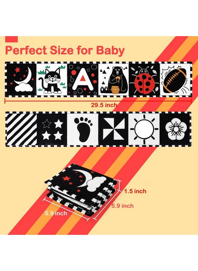 URMYWO Black and White Baby Toys, Tummy Time High Contrast Newborn Toys 0-3 Months, Soft Baby Book, Visual Stimulation Montessori Sensory Infant Toys 0-6-12 Months, Shower Gift for Boys Girls - Image 4