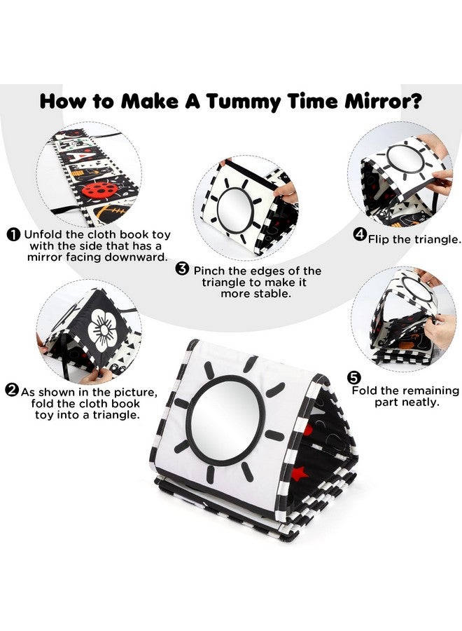 URMYWO Black and White Baby Toys, Tummy Time High Contrast Newborn Toys 0-3 Months, Soft Baby Book, Visual Stimulation Montessori Sensory Infant Toys 0-6-12 Months, Shower Gift for Boys Girls - Image 2