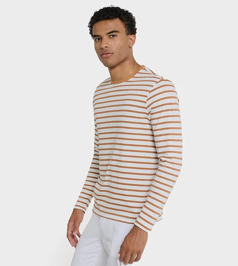 بين شيرمان Ben Sherman Men's Crew Neck Short Sleeve Striped T-Shirt