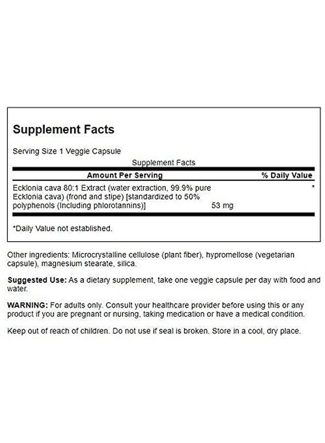 Swanson Ecklonia Cava Extract - Standardized 30 Veg Caps (3 Pack) - Image 3