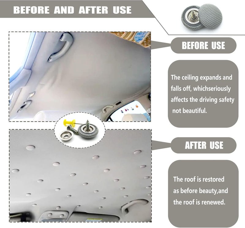 TEMI 60PCS Car Roof Headliner Repair Kit - Image 4