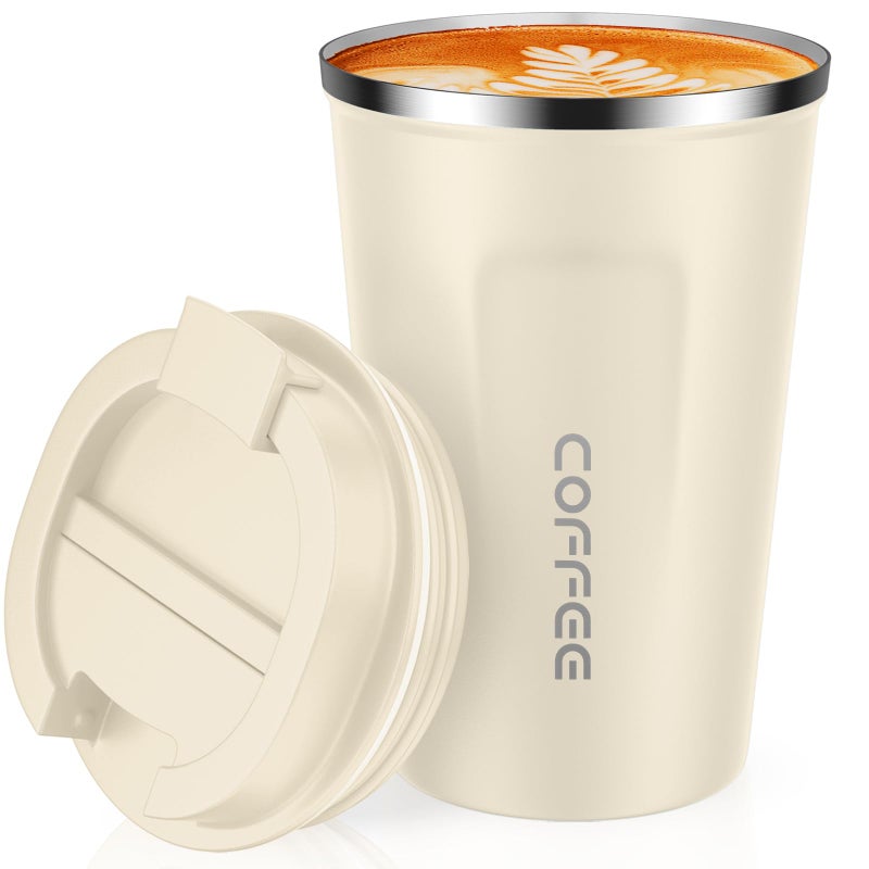 CS COSDDI 12 oz Stainless Steel Vacuum Insulated Tumbler - Coffee Travel Mug Spill Proof with Lid - Coffee Cups for Keep Hot/Ice Coffee,Tea and Beer - Image 1