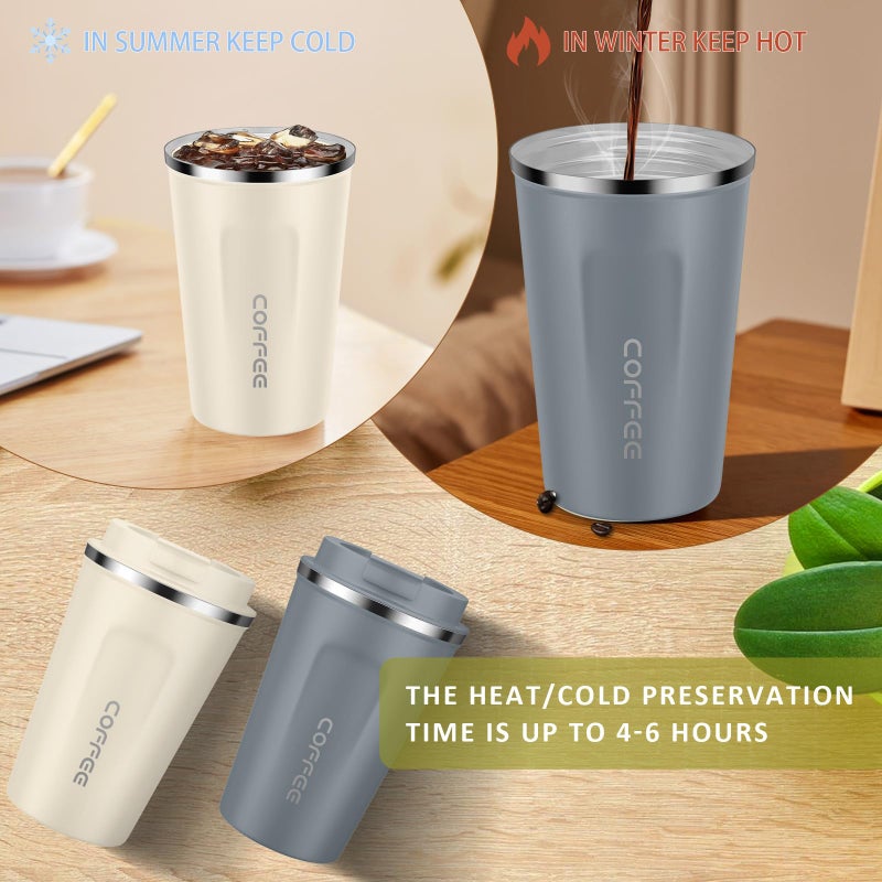 CS COSDDI 12 oz Stainless Steel Vacuum Insulated Tumbler - Coffee Travel Mug Spill Proof with Lid - Coffee Cups for Keep Hot/Ice Coffee,Tea and Beer - Image 5