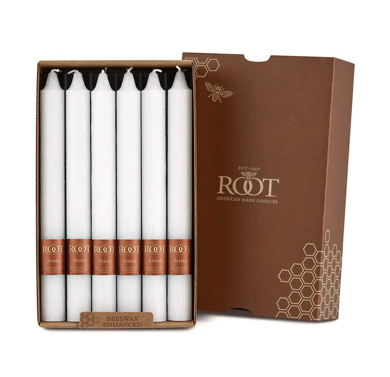Root Candles Unscented Arista Timberline 9Inch Dinner Candles 12Count White - Image 1