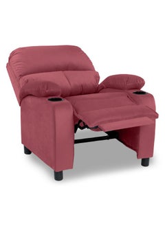 Cinematic Velvet Upholstered Classic Recliner Chair With Bed Mode - Dark Pink - 90x95x80cm - pzsku/Z25730E0B8ECE99EAD0C1Z/45/_/1720254600/63e4604b-e89e-4446-9ae5-8da7d3f97d8d