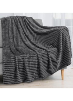 T G H Striped Flannel Fleece Blanket Plush Throw Blanket Super Soft Blanket King Size(220x240) For Bed and Sofas Luxurious Warm and Comfortable  - Image 5