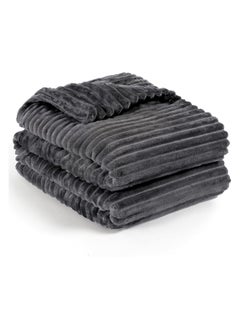 T G H Striped Flannel Fleece Blanket Plush Throw Blanket Super Soft Blanket King Size(220x240) For Bed and Sofas Luxurious Warm and Comfortable  - Image 1