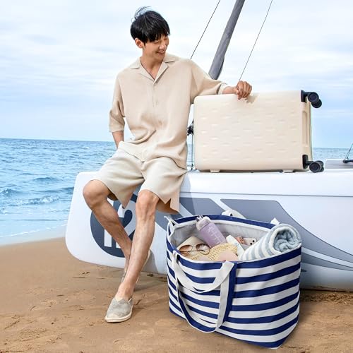 KALIDI 60L Extra Large Duffle Bag Beach Tote Zipper Utility Oversized Weekender Carrier Travel Shopping Reusable Grocery Bag - Image 3
