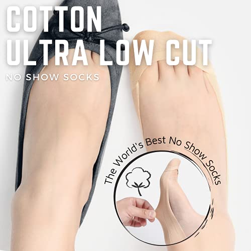 Soxbang Womens TRULY No Show Socks for Flats Heels Non Slip Cotton Ultra Low Cut Liner Socks(4-Nude,5-7.5) - Image 2