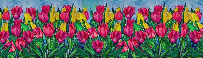 WallDesign Vinyl Decorative Artistic Orchid Rose Flowers Wall Border - 5.25 Inch Width By 5 Ft Length - Image 1