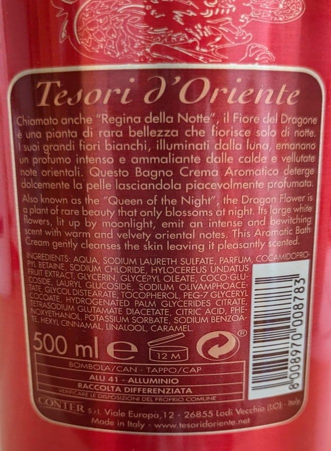 Tesori d'Oriente Dragon Flower Aromatic Cream Bath 500 ml (16.9 Fl oz), 1 Unit - Made in Italy [Italian Import] - Image 4