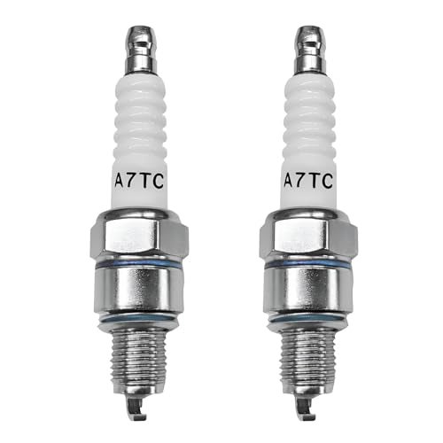 YTFRL 2 PCS Spark Plug A7TC Spark Plug for GY6 50cc 70cc 90cc 110cc 125cc 150cc ATV Dirt Bike Scooter High Performance A7TC Sparks Plugs Replacement for U20FSR U22FSRU C5HA C5HSB - Image 1