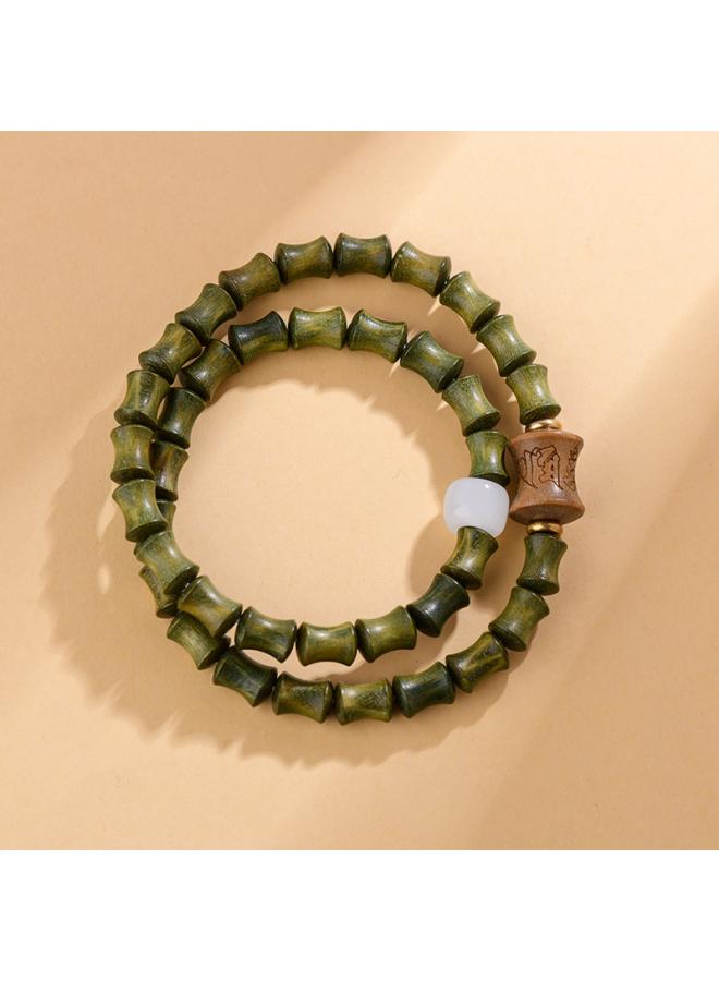 Natural Mountain Sandalwood Bodhi Round Beads Old Beads Bamboo Double Circle Multi-circle Bracelet Plate Playing Buddha Beads Bracelet 
