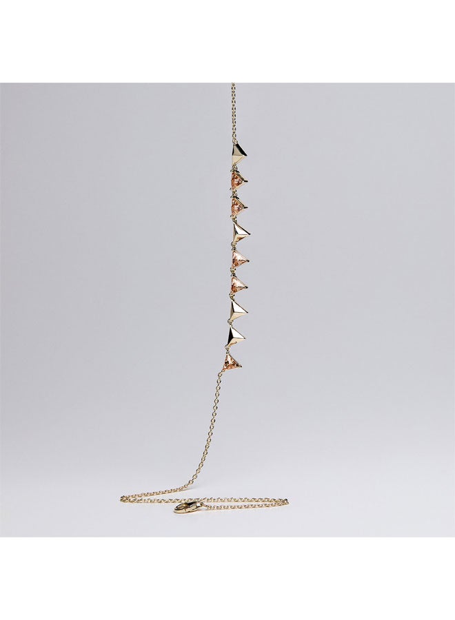 ROSATO Vittoria Gold 925 Silver Necklace with Champagne Zirconia  - Image 2