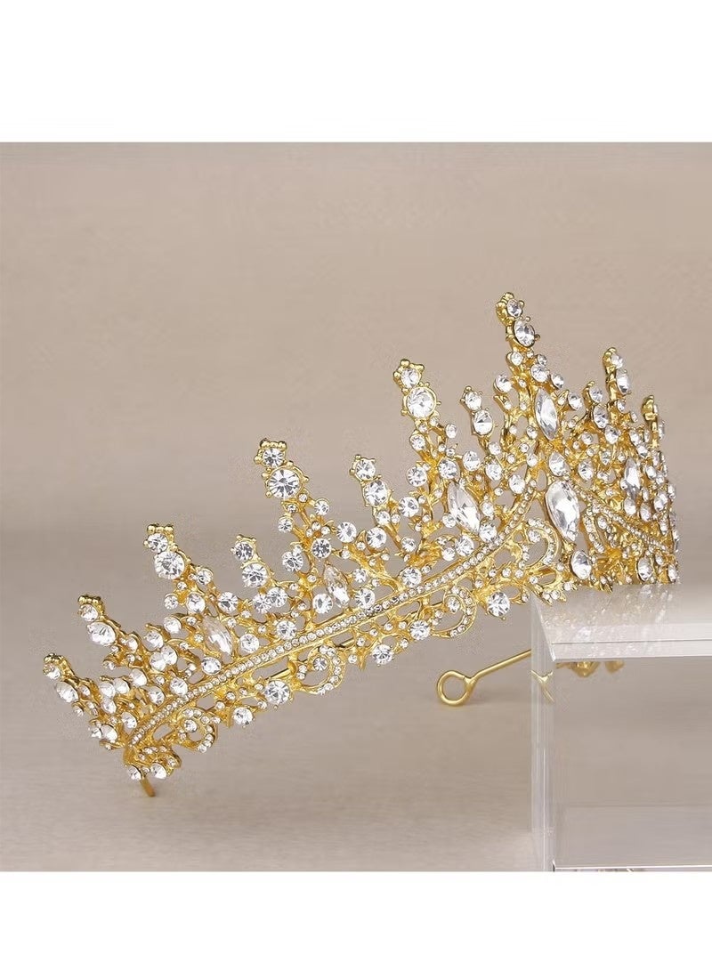 Gold Tiara for Women，Queen Crown Wedding Tiaras and Crown Princess Crown for Girl Birthday Party - Image 5