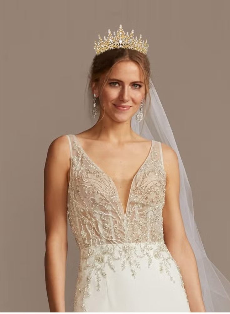 Gold Tiara for Women，Queen Crown Wedding Tiaras and Crown Princess Crown for Girl Birthday Party - Image 3