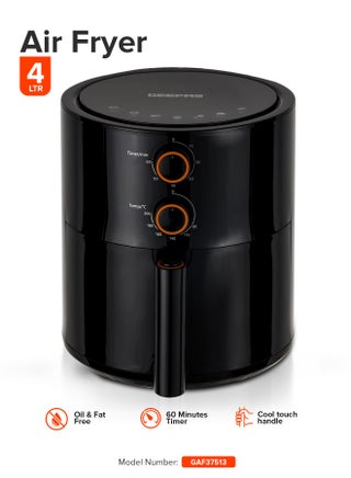 Air Fryer 4 L Pot| Non-Stick Coating with Vortex Frying Technology| Multiple Function, 1-60 Min Timer, Temperature 80-200 Degree Celsius| Ideal for Fries Steak Chicken Cake Meat Bread etc| 2 Years Warranty 4 L 1500 W GAF37513 Black