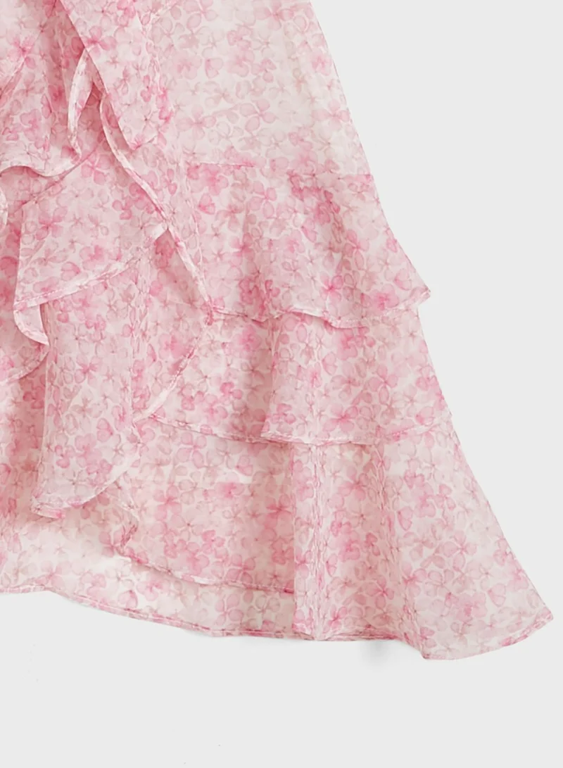 Bardot Junior Kids Triple Frill Floral Dress
