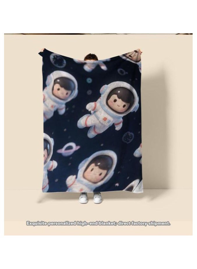 عام بطانية رقيقة من الفانيلا الكرتونية للأطفال أو الطلاب (دافئة ومريحة ومناسبة للنوم والألعاب) 100 سم * 150 سم - Image 3