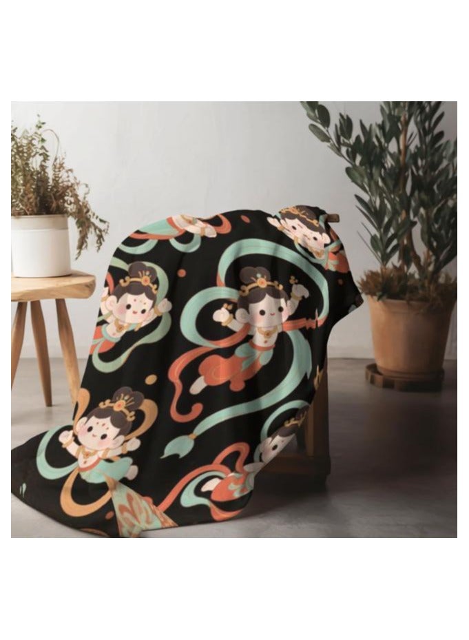 Children's or student cartoon flannel thin blanket (warm and comfortable, suitable for sleep, games) 100cm*150cm - 481
