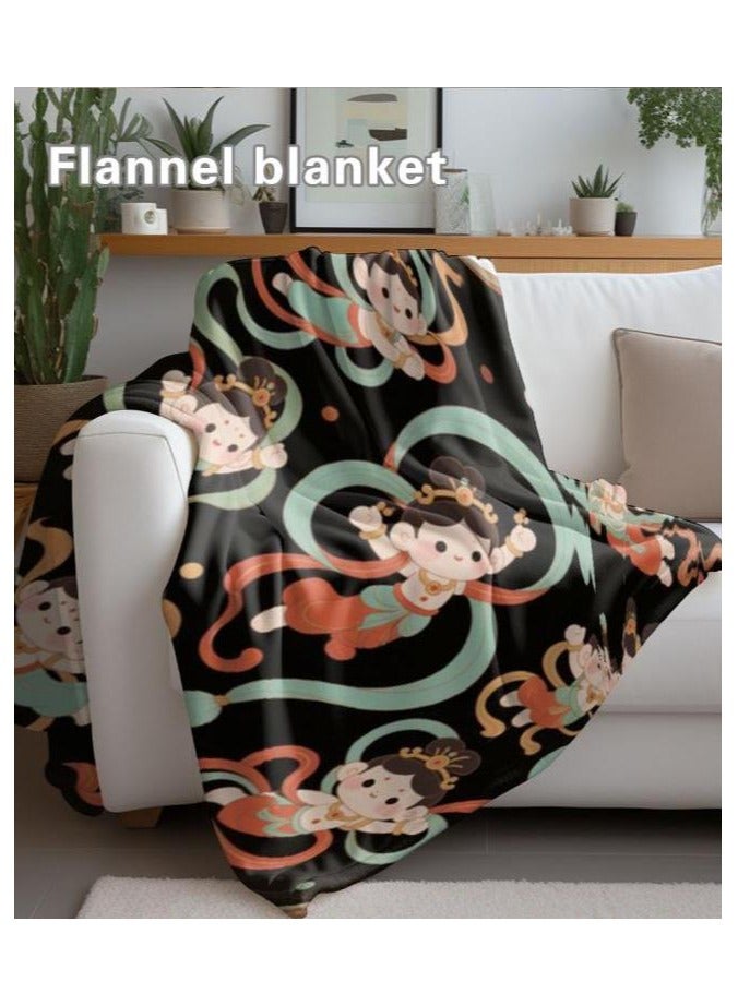 Children's or student cartoon flannel thin blanket (warm and comfortable, suitable for sleep, games) 100cm*150cm - 481