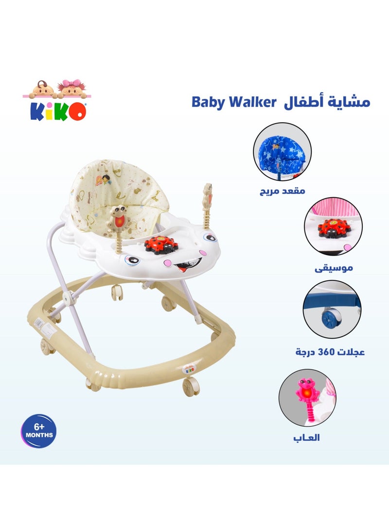 Kiko Baby Walker With Toys - Beige - Image 2