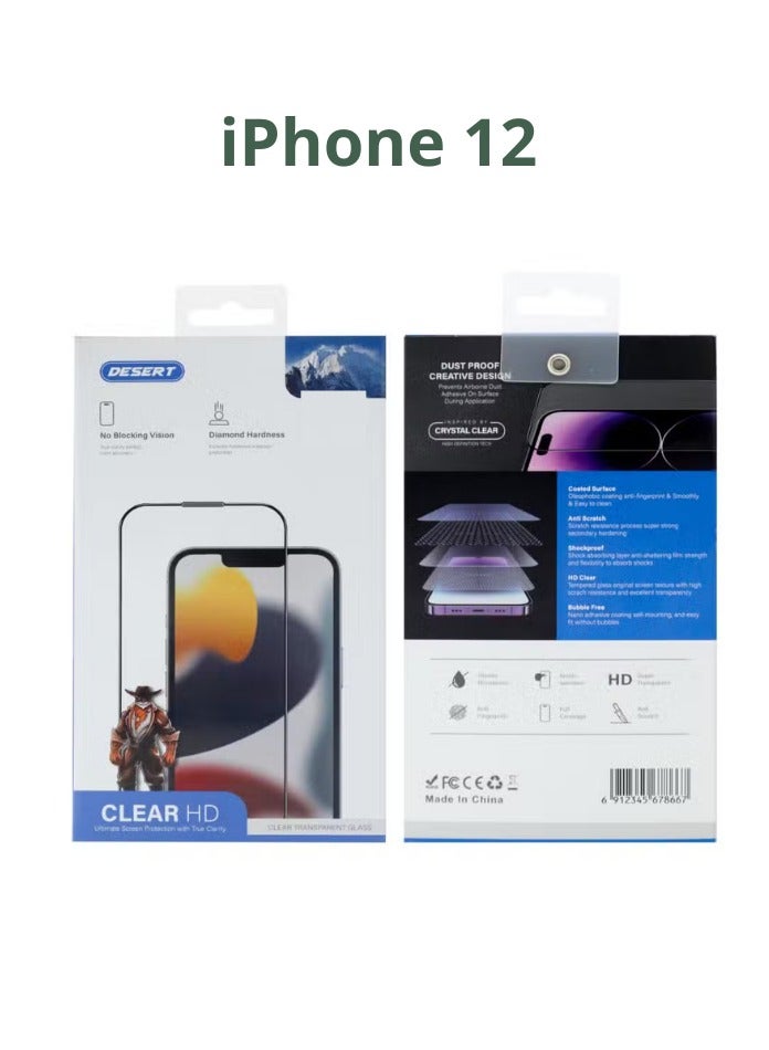 Desert Clear Screen Protector for iPhone 12 , Desert Diamond Hardness - Image 3