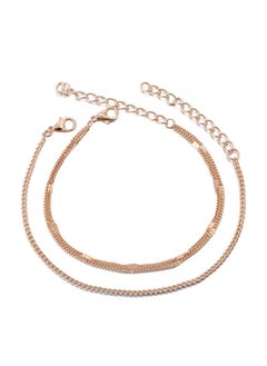 3-Piece Alloy Simple All Match Anklet Chain