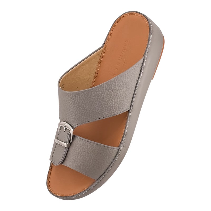 AET A E T Handmade Arabic Sandals For Men | Outdoor Mens Slippers | Everyday Flip Flops Open Toe | Arabic Genuine Milled Leather With Buckle|New Arabic Design | Tan Footbed | Comfortable & LightWeight - Image 3