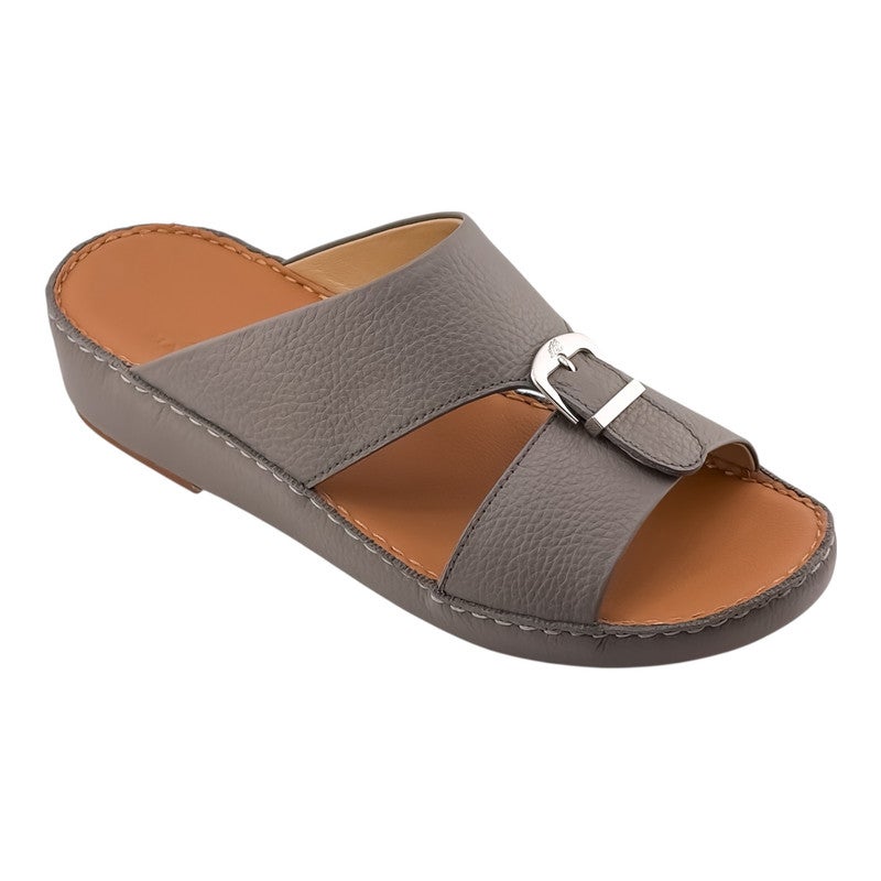 AET A E T Handmade Arabic Sandals For Men | Outdoor Mens Slippers | Everyday Flip Flops Open Toe | Arabic Genuine Milled Leather With Buckle|New Arabic Design | Tan Footbed | Comfortable & LightWeight - Image 1