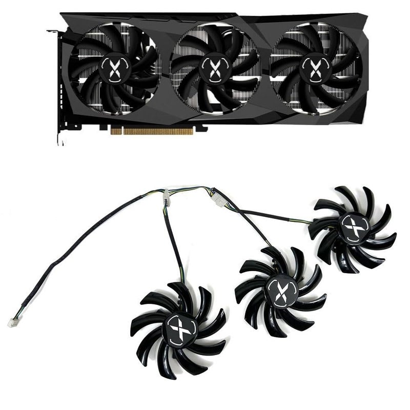 3pcs FDC10H12S9-C DC 12V 0.35A 85mm 4pin RX 6700XT GPU Fans for Speeder SWFT 309 Radeon 6700 XT 12GO Graphics Laptop Parts - Image 2