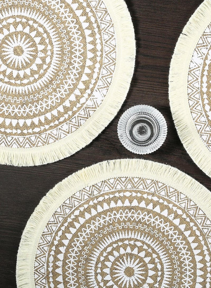 2pcs,Boho Jute Placemat with Tassels – Handcrafted Vintage Braided Design, Non-Slip, Heat Insulation, Waterproof & Dustproof, Perfect for Dining Table, Weddings, Festivals, Home Décor, Photography Props, Vase Display, and Holiday Parties  - Image 5